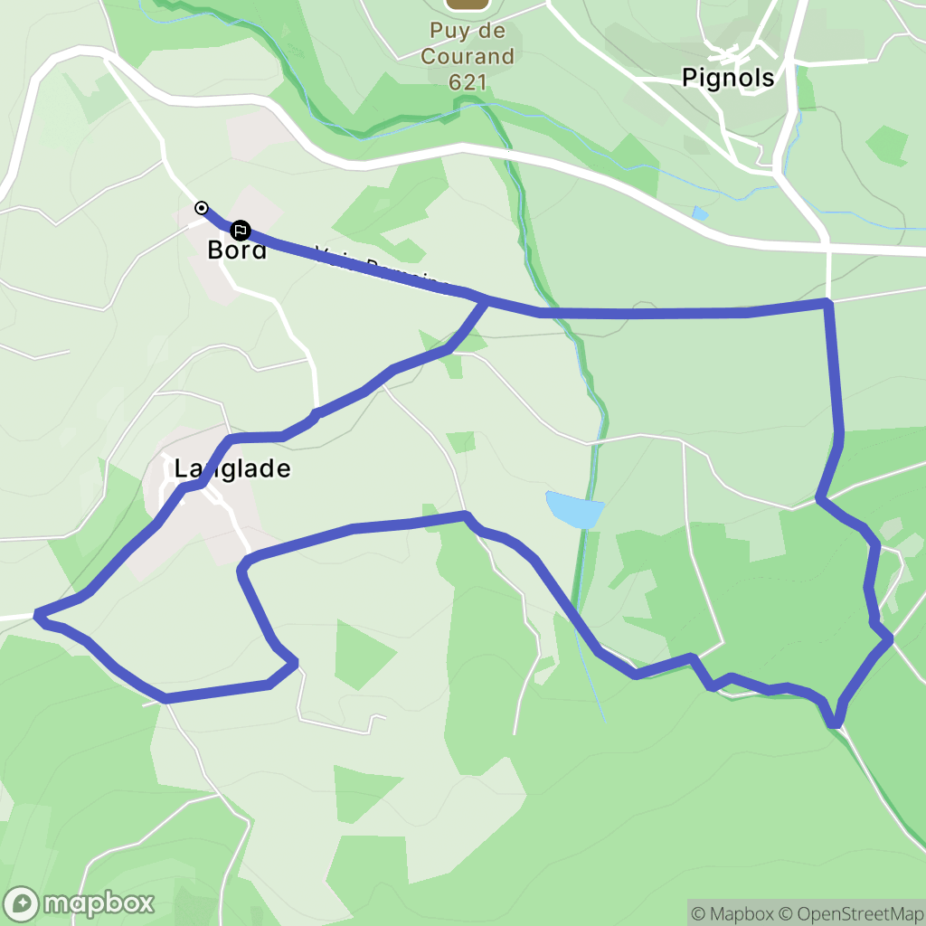 Vic-le-Comte : carte du parcours de randonnée - France