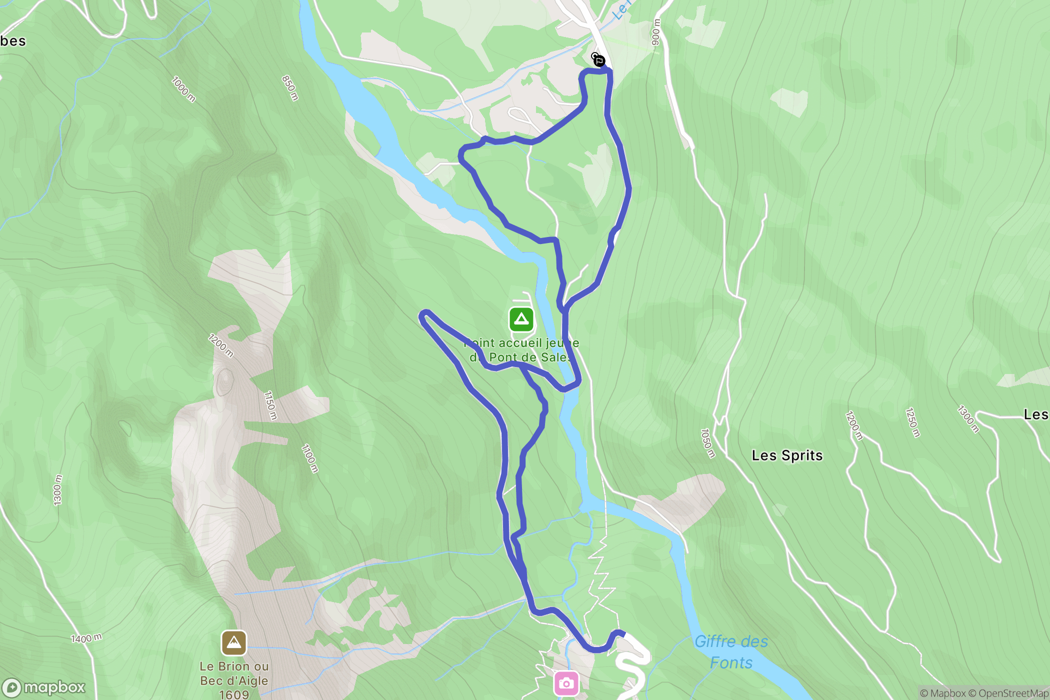 Sixt-Fer-à-Cheval : carte du parcours de randonnée - France