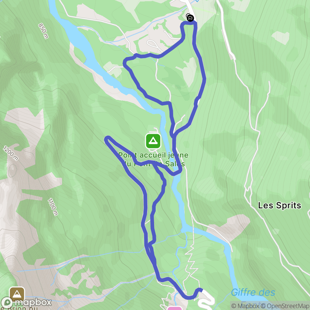 Sixt-Fer-à-Cheval : carte du parcours de randonnée - France