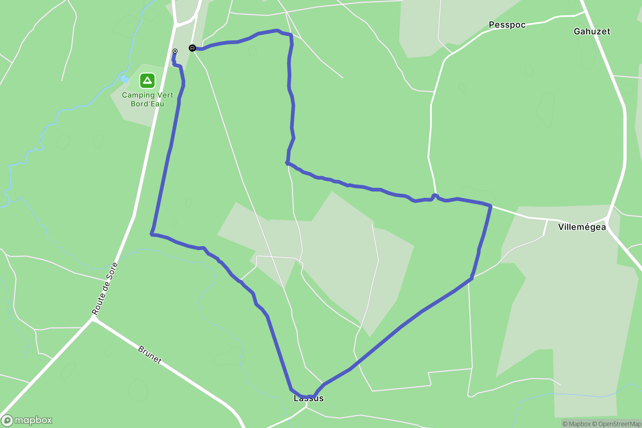 Saint-Symphorien : carte du parcours de randonnée - France