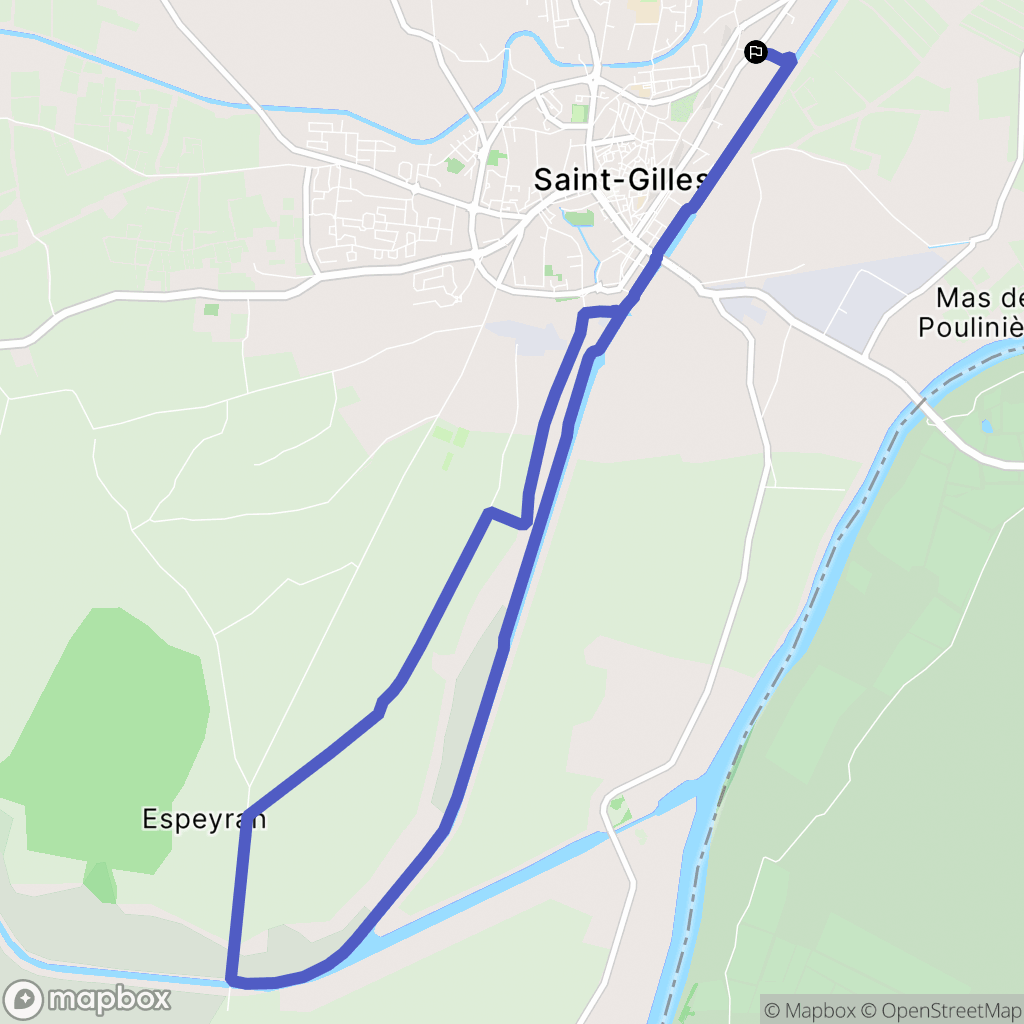 Saint-Gilles : carte du parcours de randonnée - France