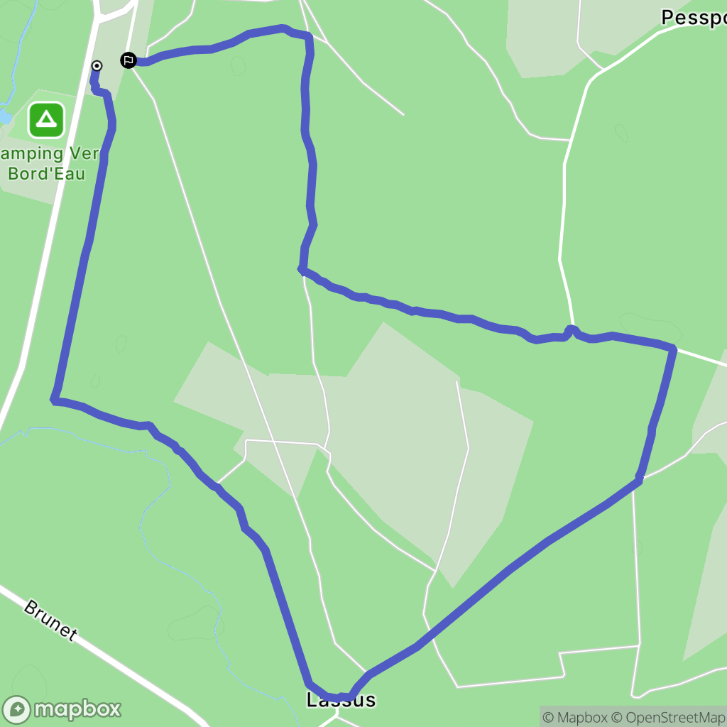 Saint-Symphorien : carte du parcours de randonnée - France