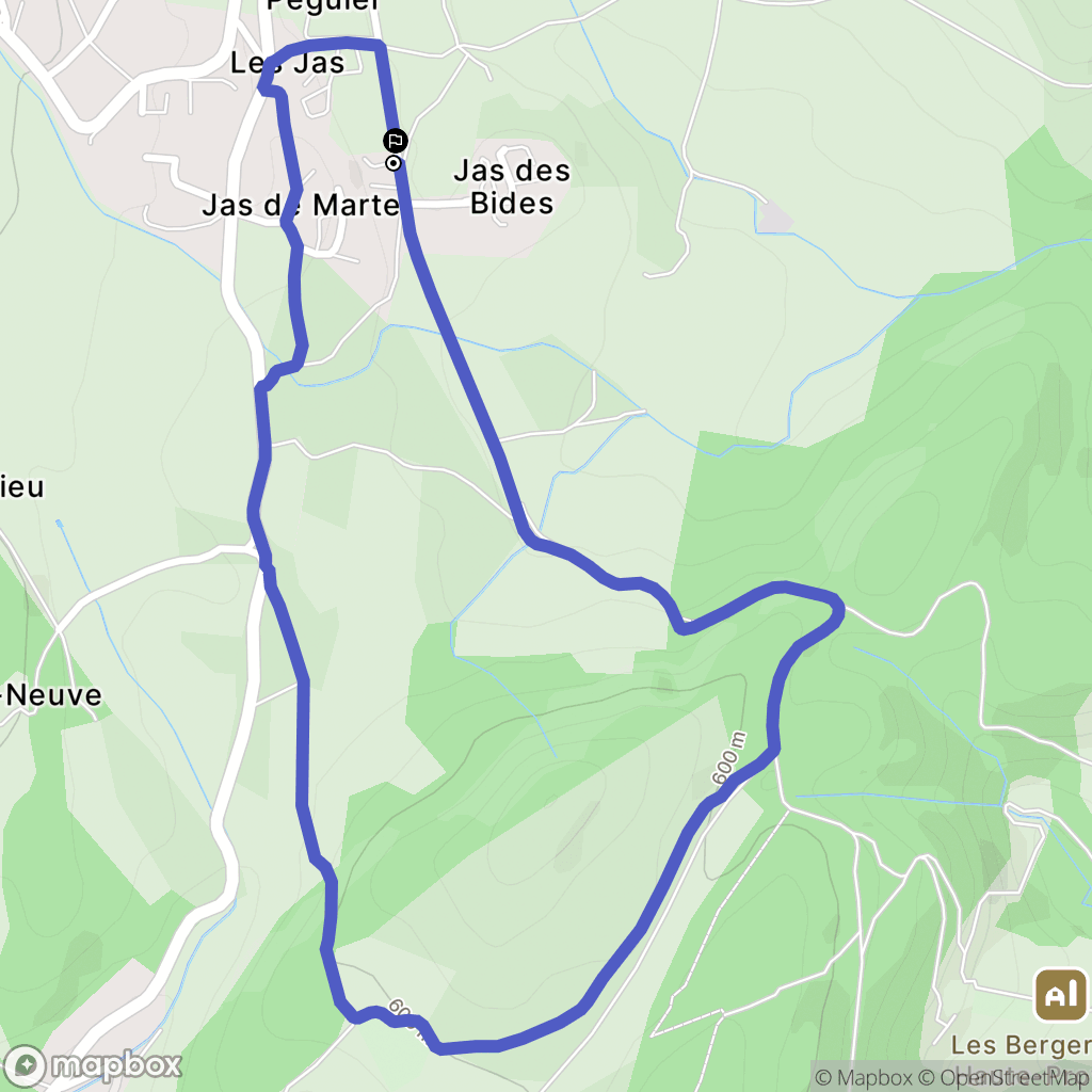 Châteauneuf-Val-Saint-Donat : carte du parcours de randonnée - France