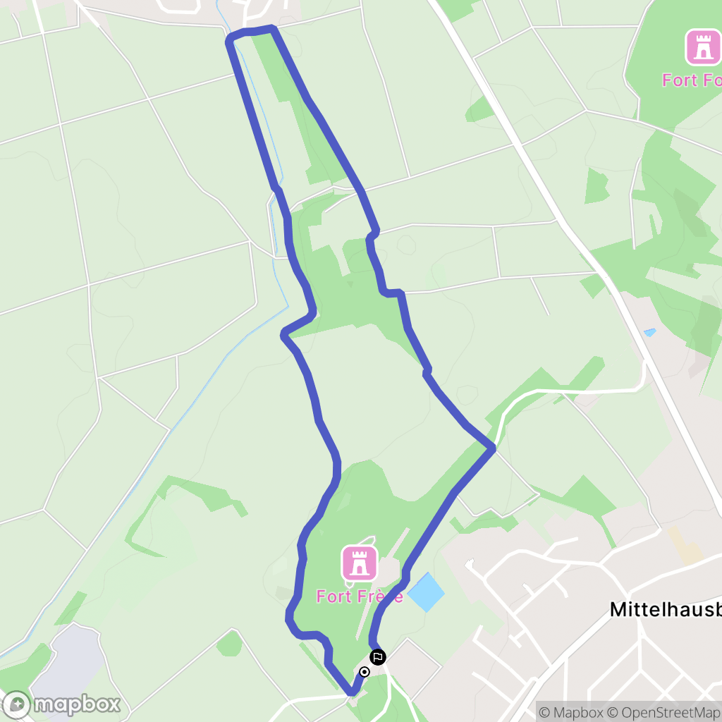 Oberhausbergen : carte du parcours de randonnée - France