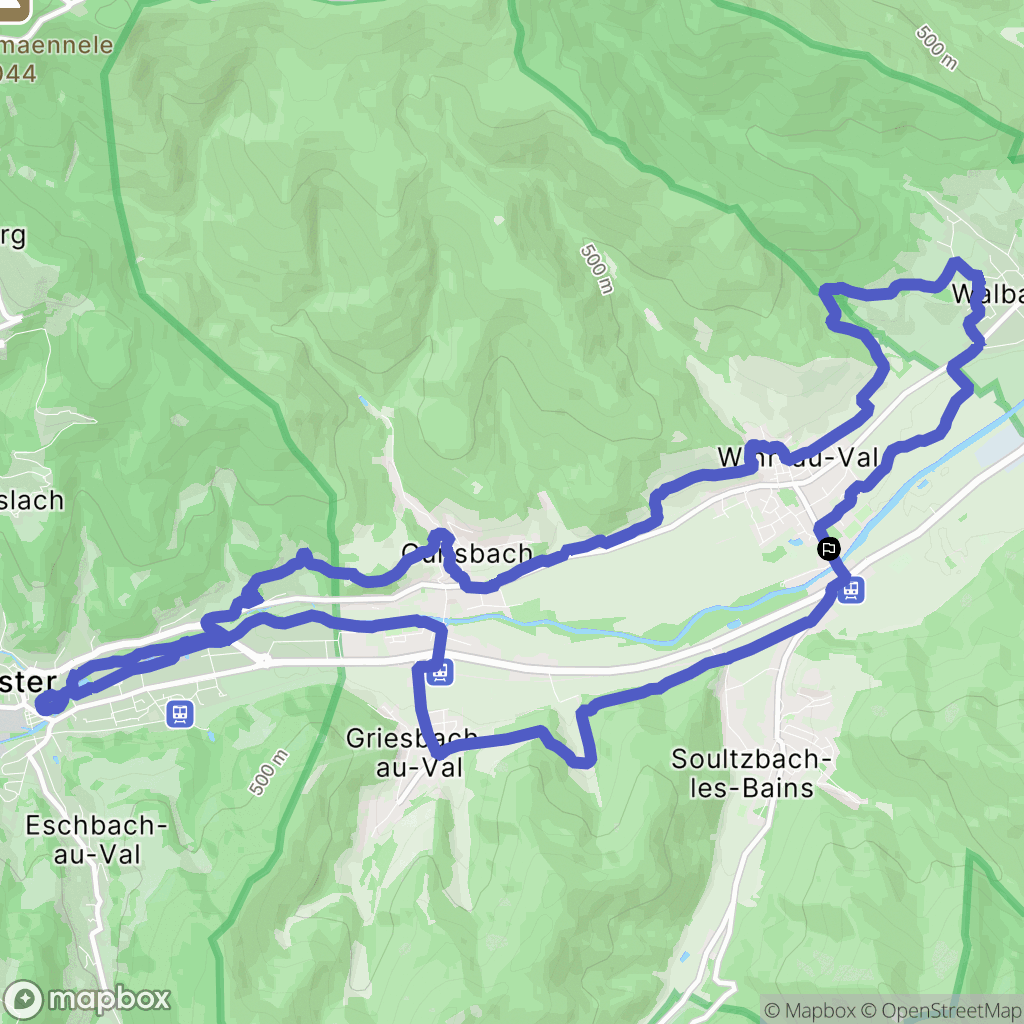 Wihr-au-Val : carte du parcours de randonnée - France