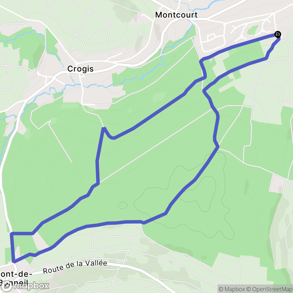 Essômes-sur-Marne : carte du parcours de randonnée - France