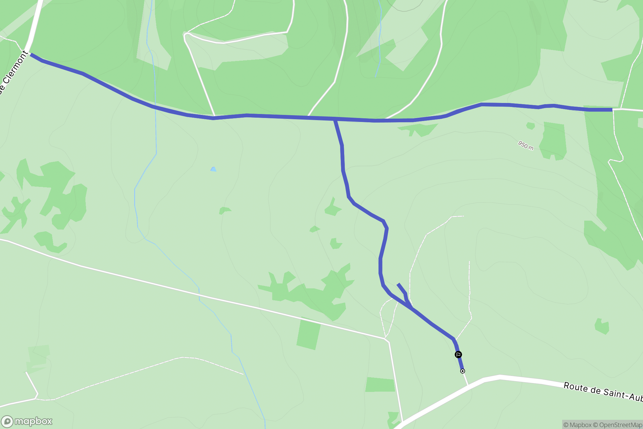 Saint-Genès-Champanelle : carte du parcours de randonnée - France