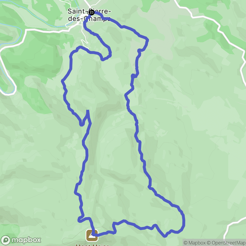 Saint-Pierre-des-Champs : carte du parcours de randonnée - France