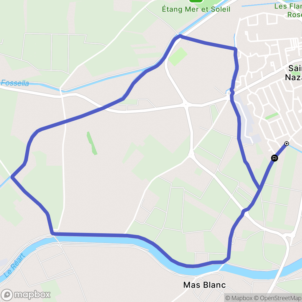 Saint-Nazaire : carte du parcours de randonnée - France