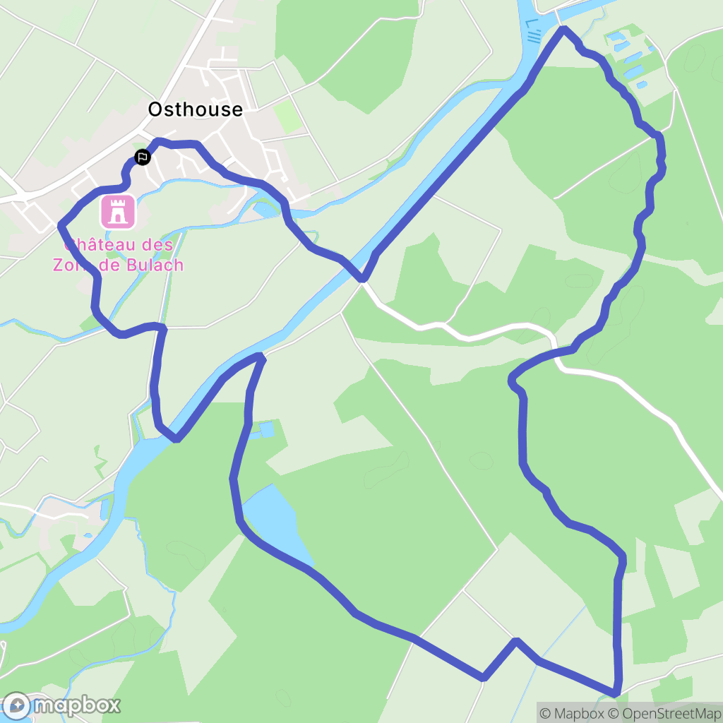 Osthouse : carte du parcours de randonnée - France