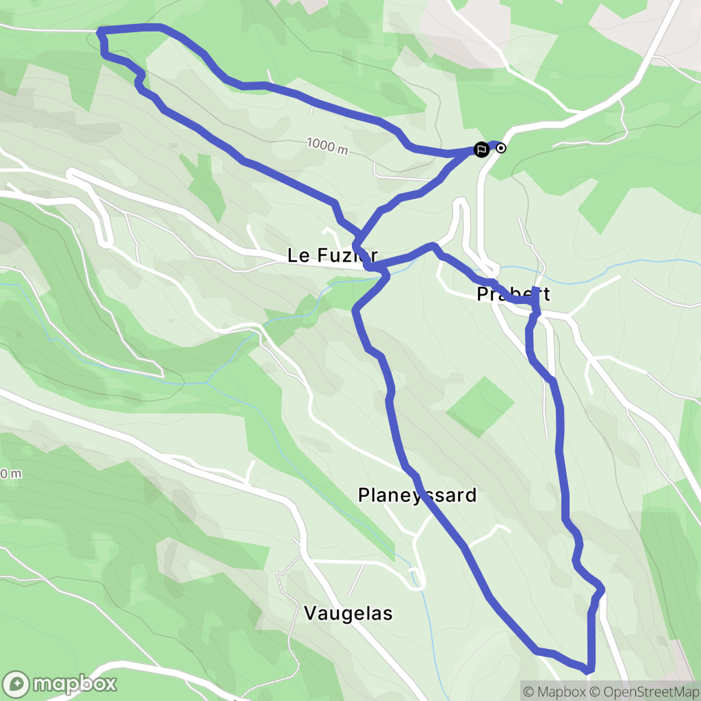 Les Adrets : carte du parcours de randonnée - France