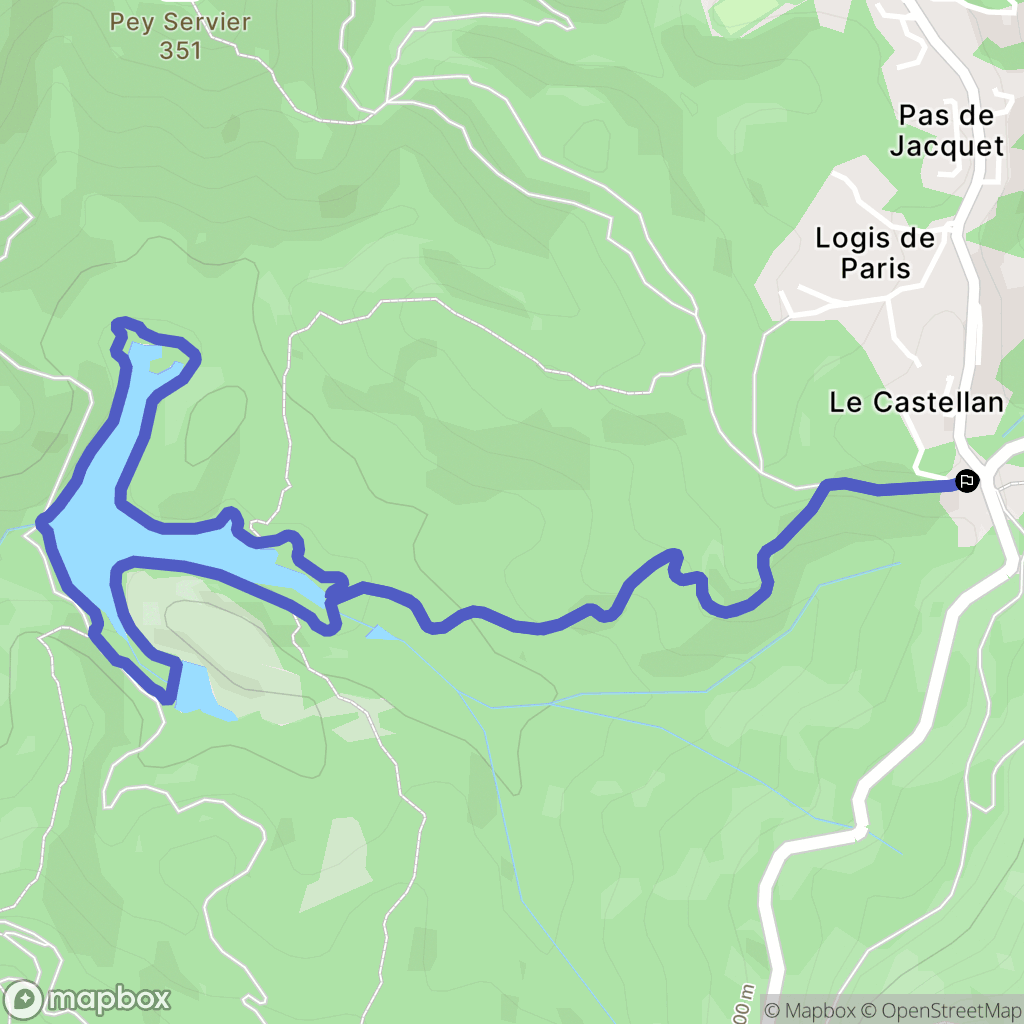 Les Adrets-de-l'Estérel : carte du parcours de randonnée - France