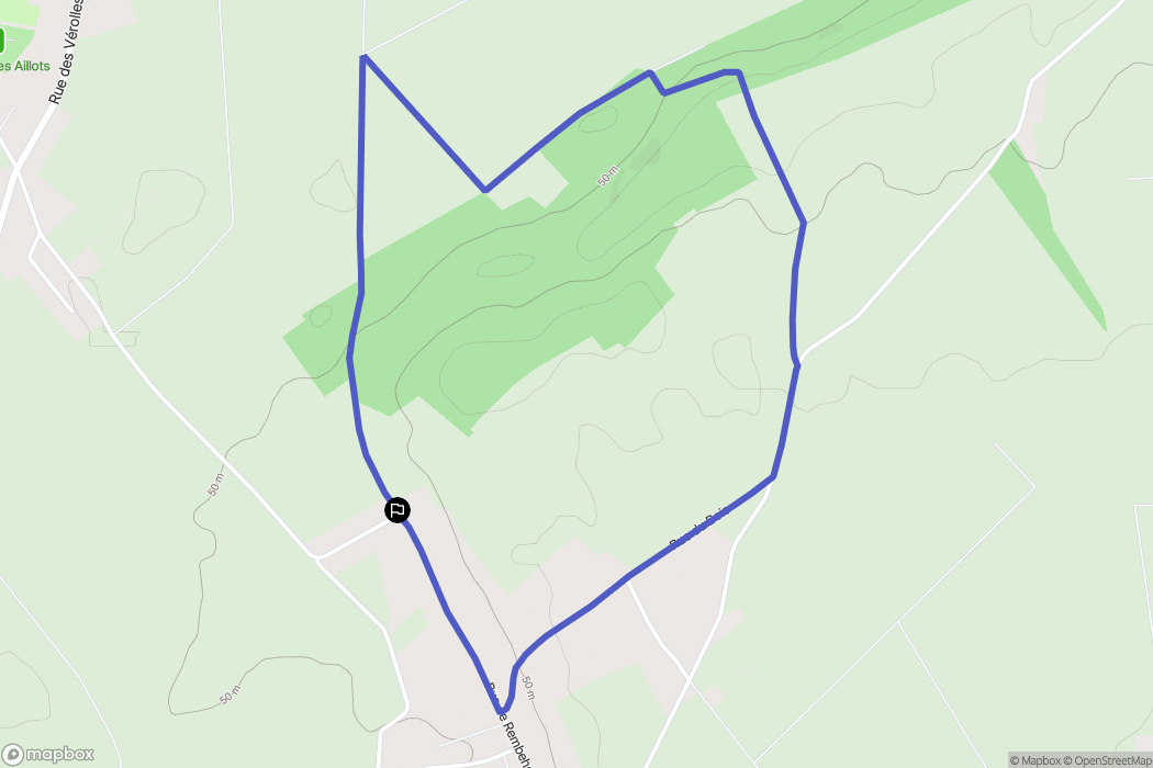 Nibas : carte du parcours de randonnée - France