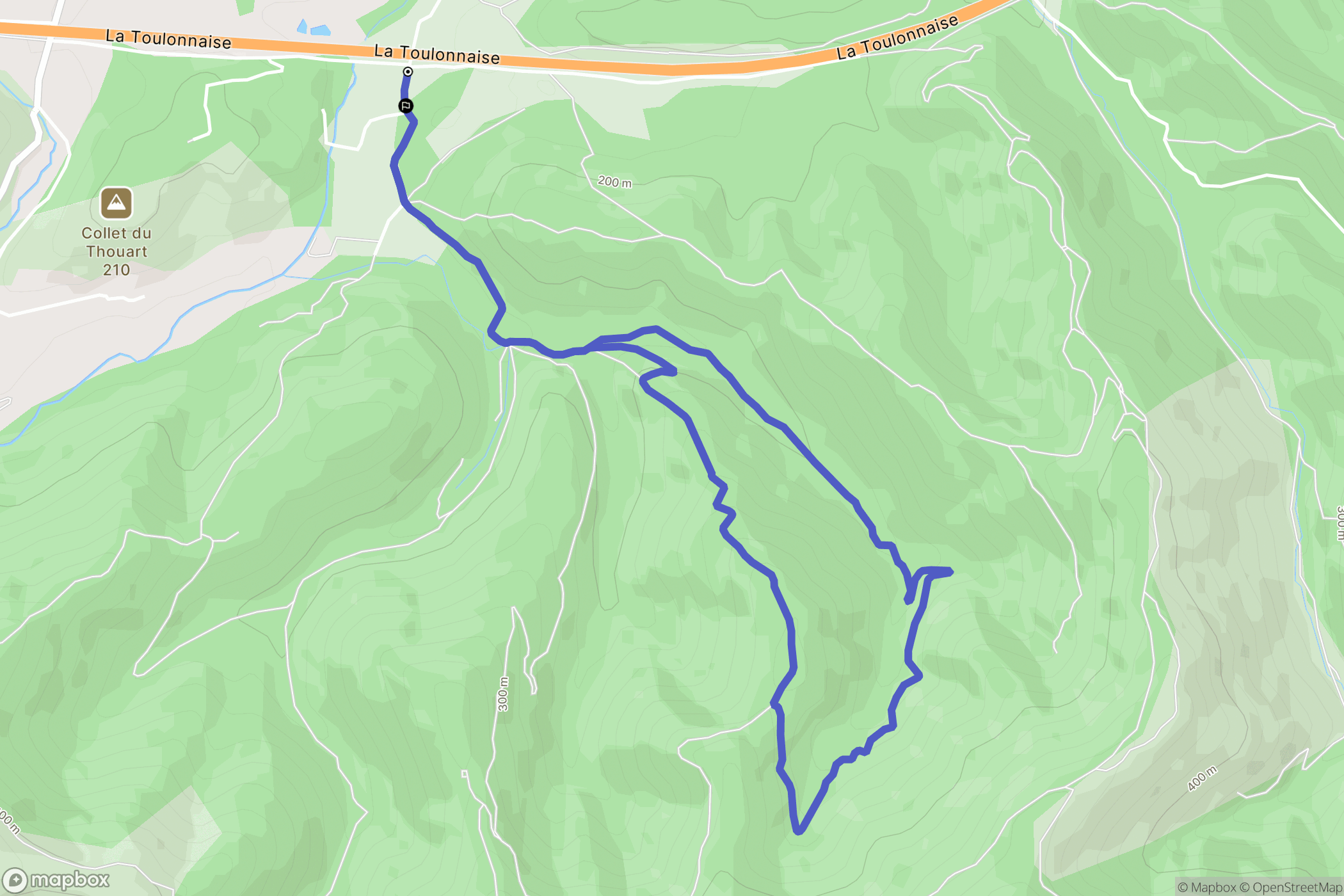 Pignans : carte du parcours de randonnée - France