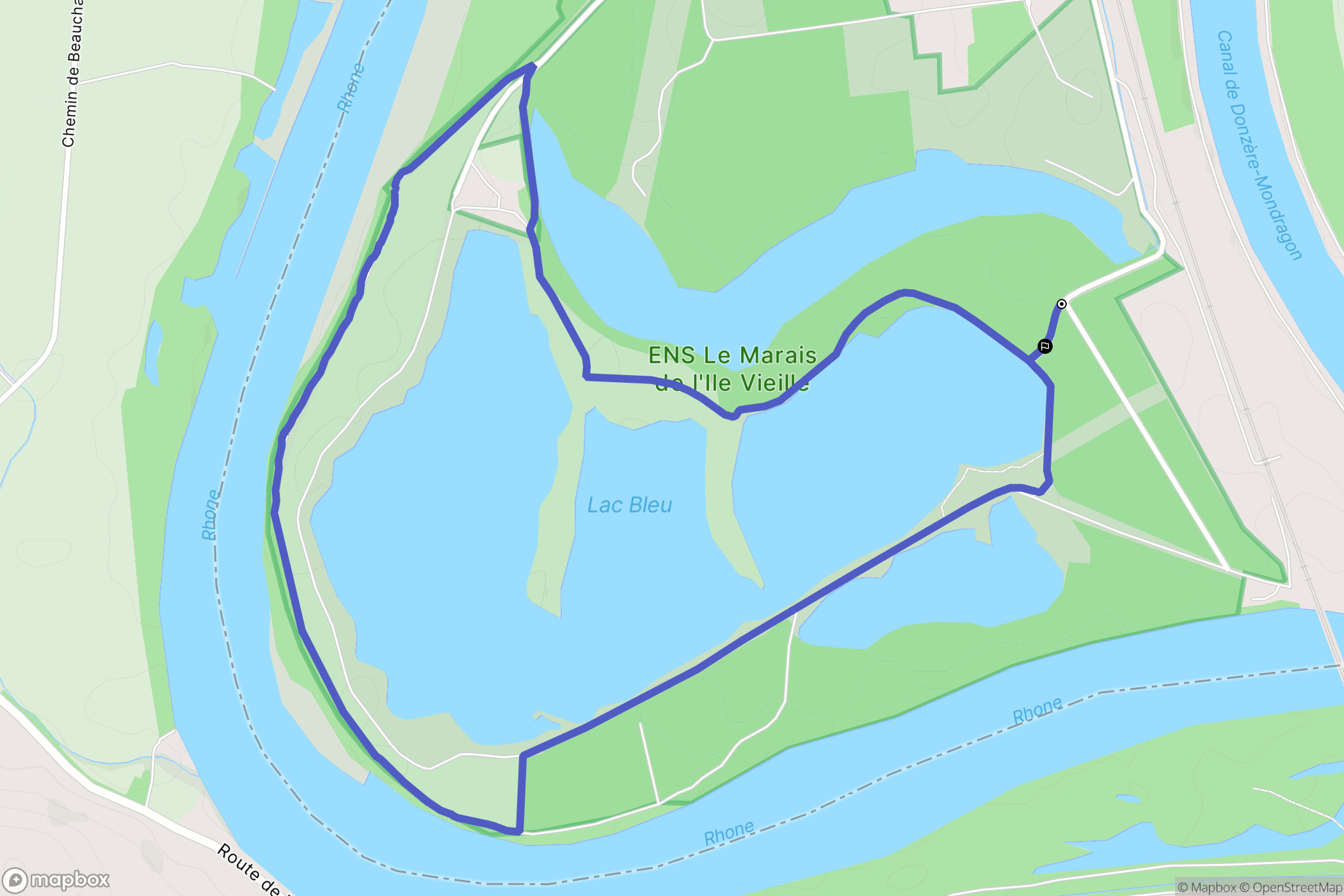 Mondragon : carte du parcours de randonnée - France