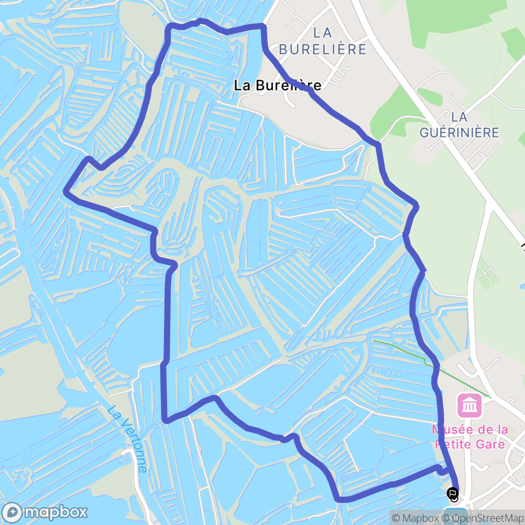 L'Île-d'Olonne : carte du parcours de randonnée - France