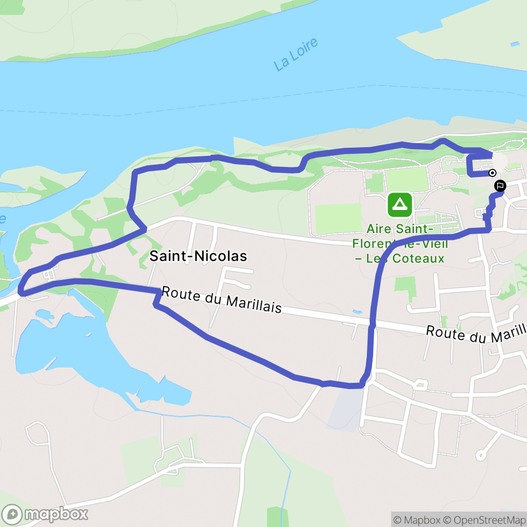Mauges-sur-Loire : carte du parcours de randonnée - France