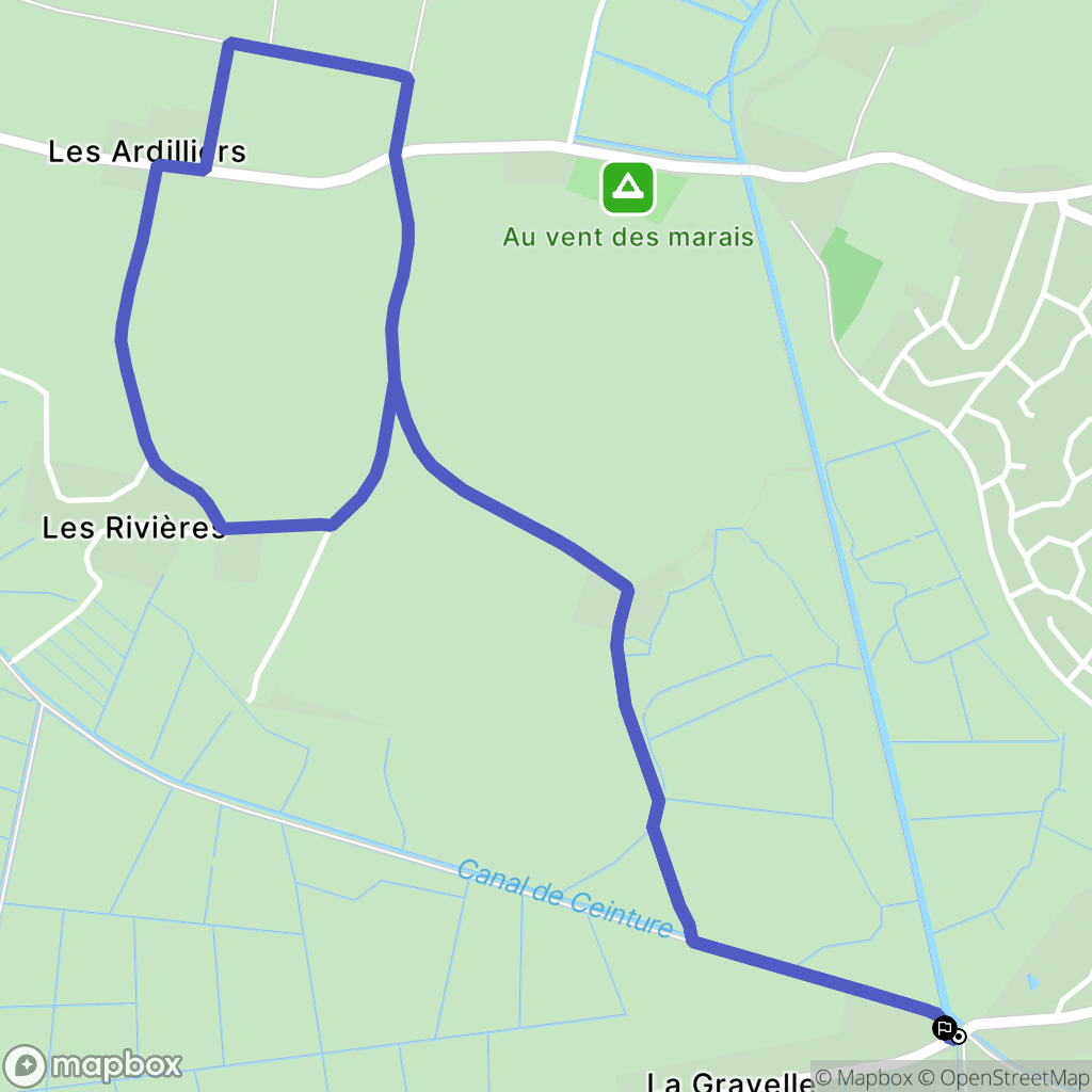 Angles : carte du parcours de randonnée - France