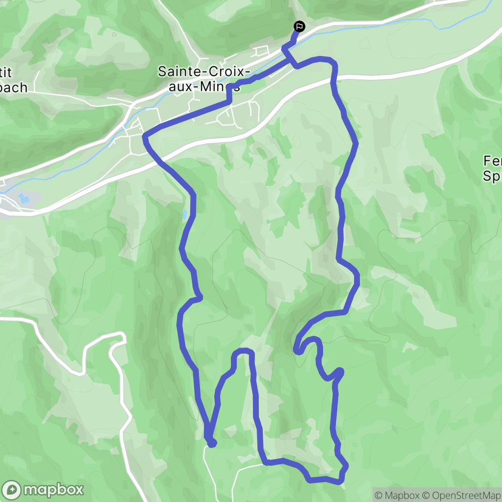 Sainte-Croix-aux-Mines : carte du parcours de randonnée - France