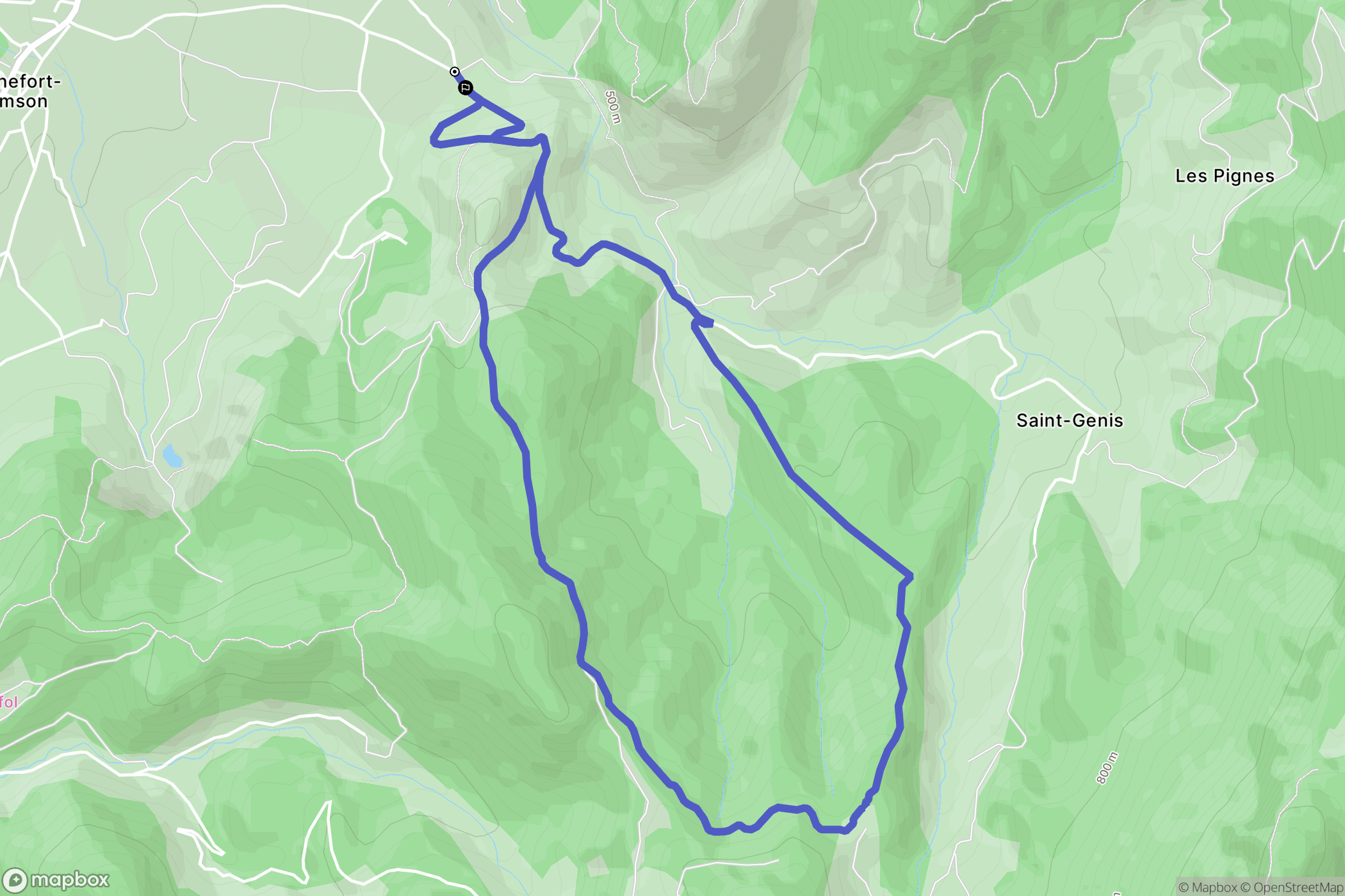 Rochefort-Samson : carte du parcours de randonnée - France
