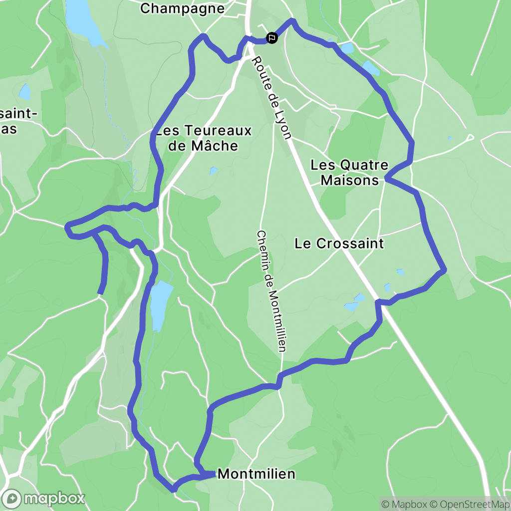 La Roche-en-Brenil : carte du parcours de randonnée - France