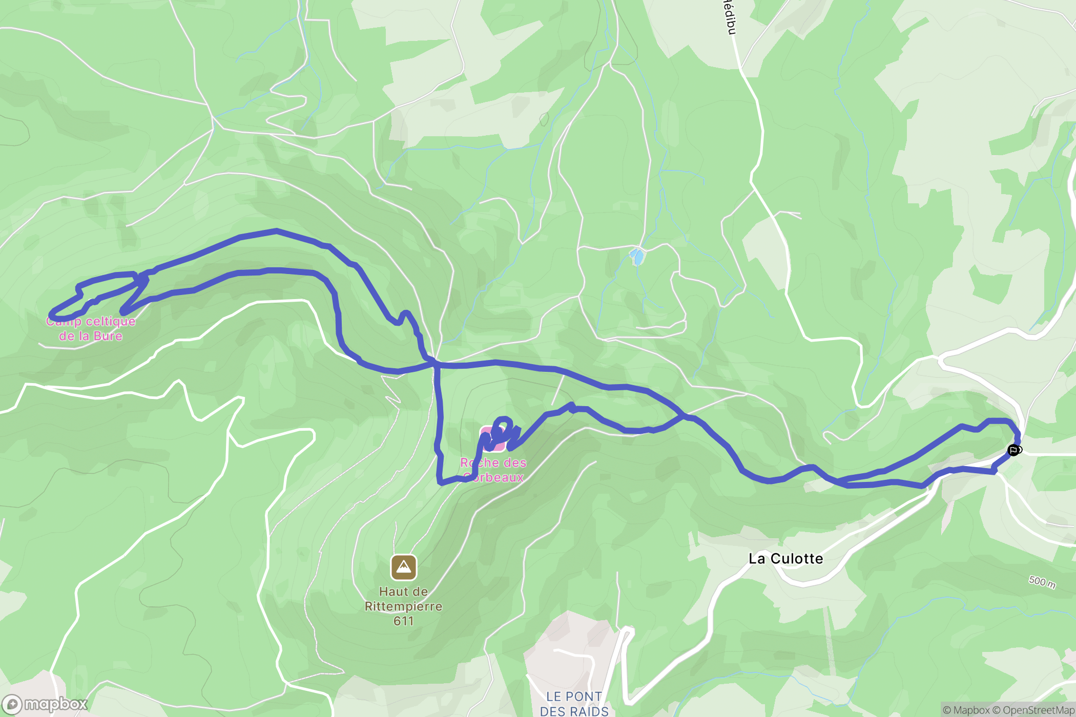 Saint-Dié-des-Vosges : carte du parcours de randonnée - France