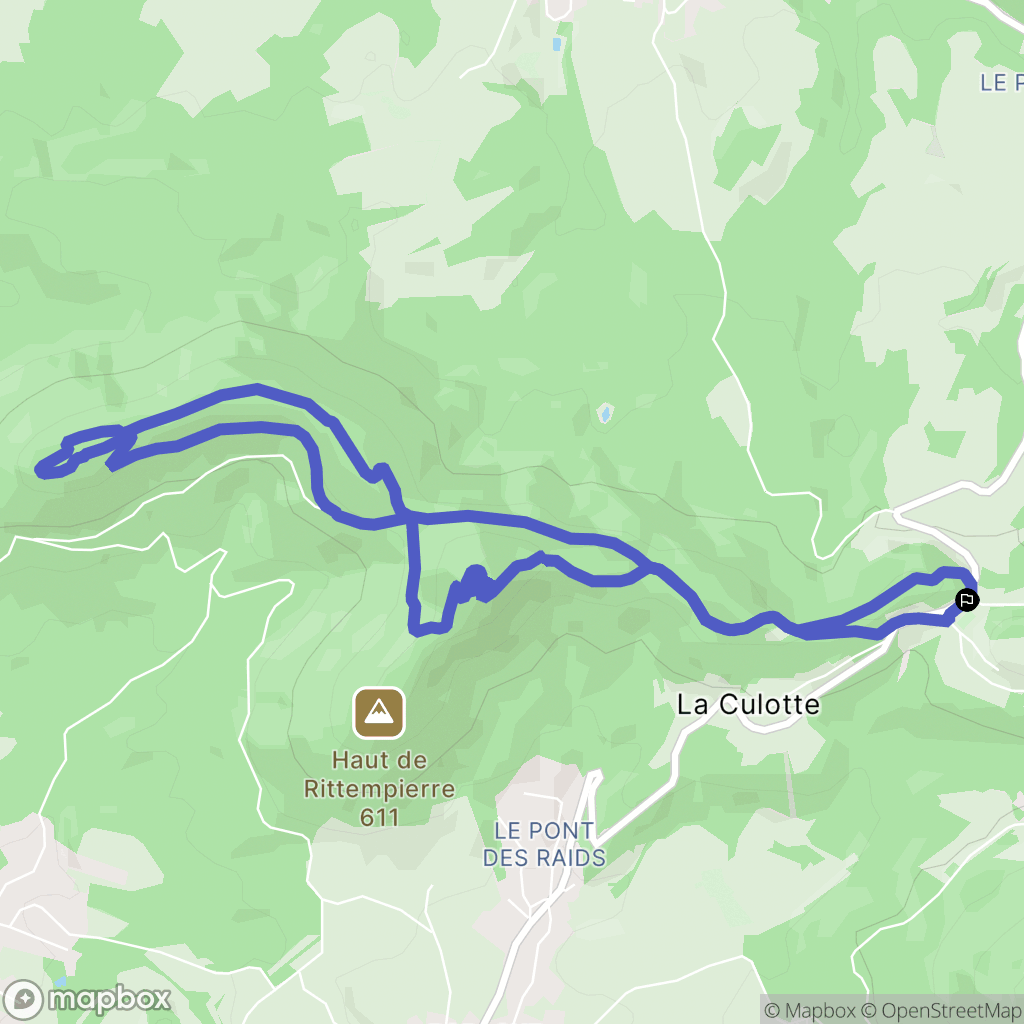 Saint-Dié-des-Vosges : carte du parcours de randonnée - France
