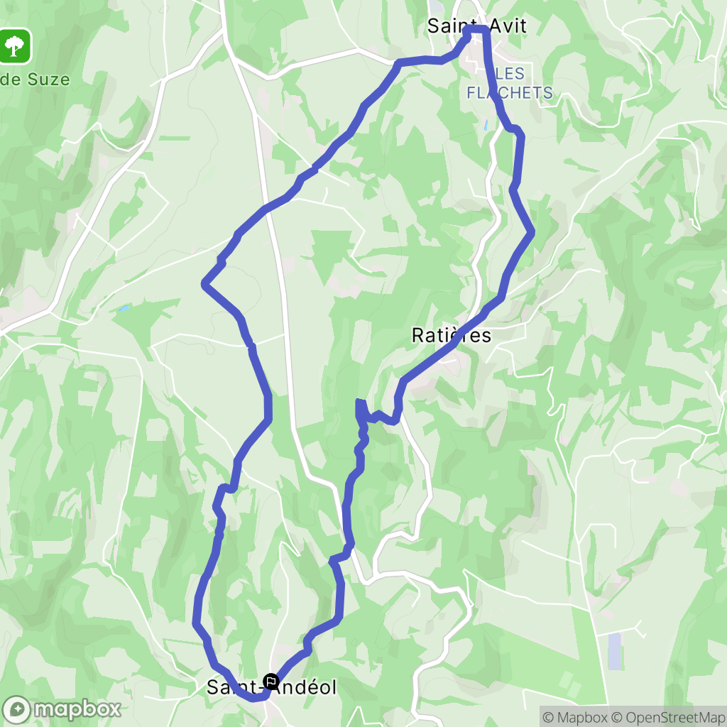 Claveyson : carte du parcours de randonnée - France