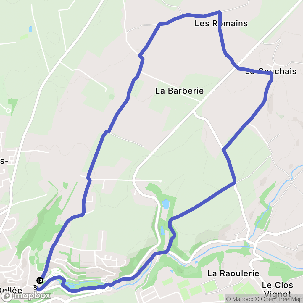 Saint-Lô : carte du parcours de randonnée - France