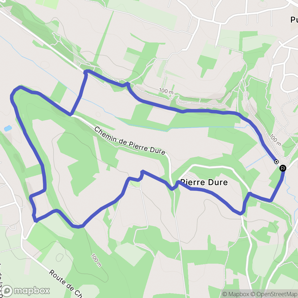 Puymoyen : carte du parcours de randonnée - France