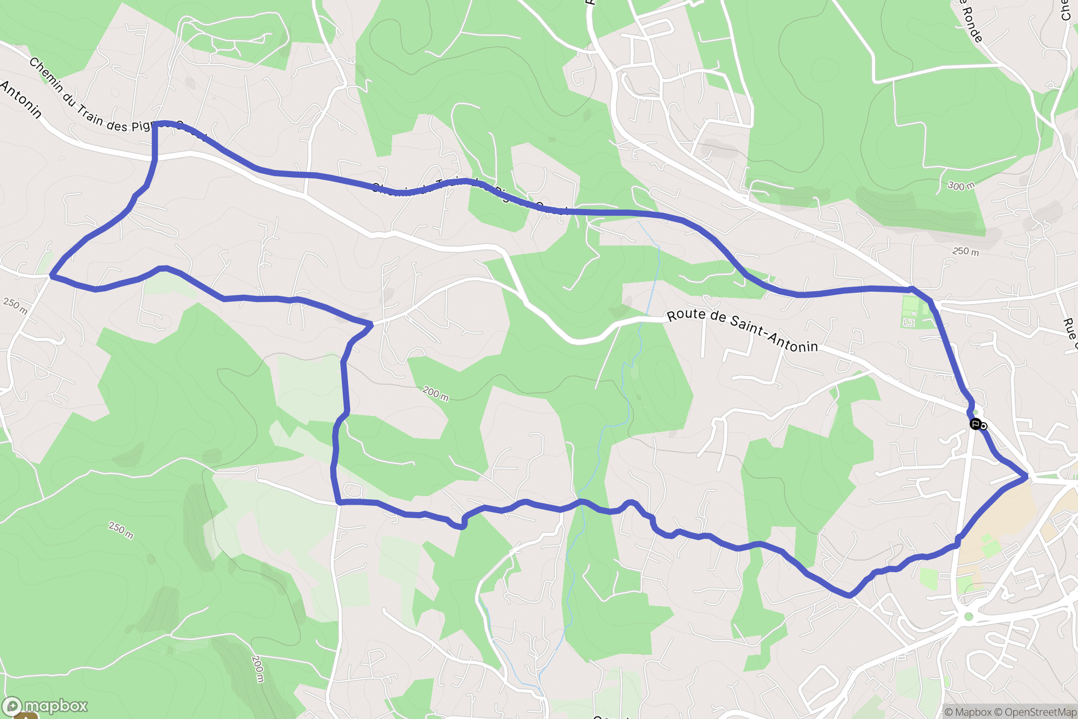 Lorgues : carte du parcours de randonnée - France