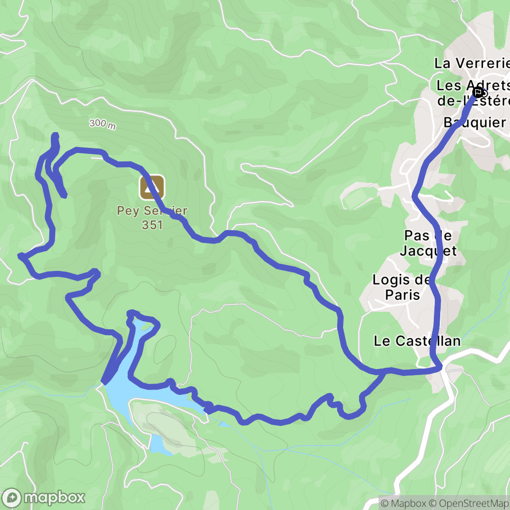 Les Adrets-de-l'Estérel : carte du parcours de randonnée - France