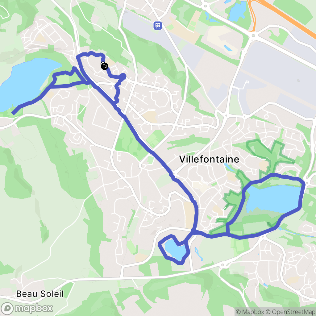 Villefontaine : carte du parcours de randonnée - France