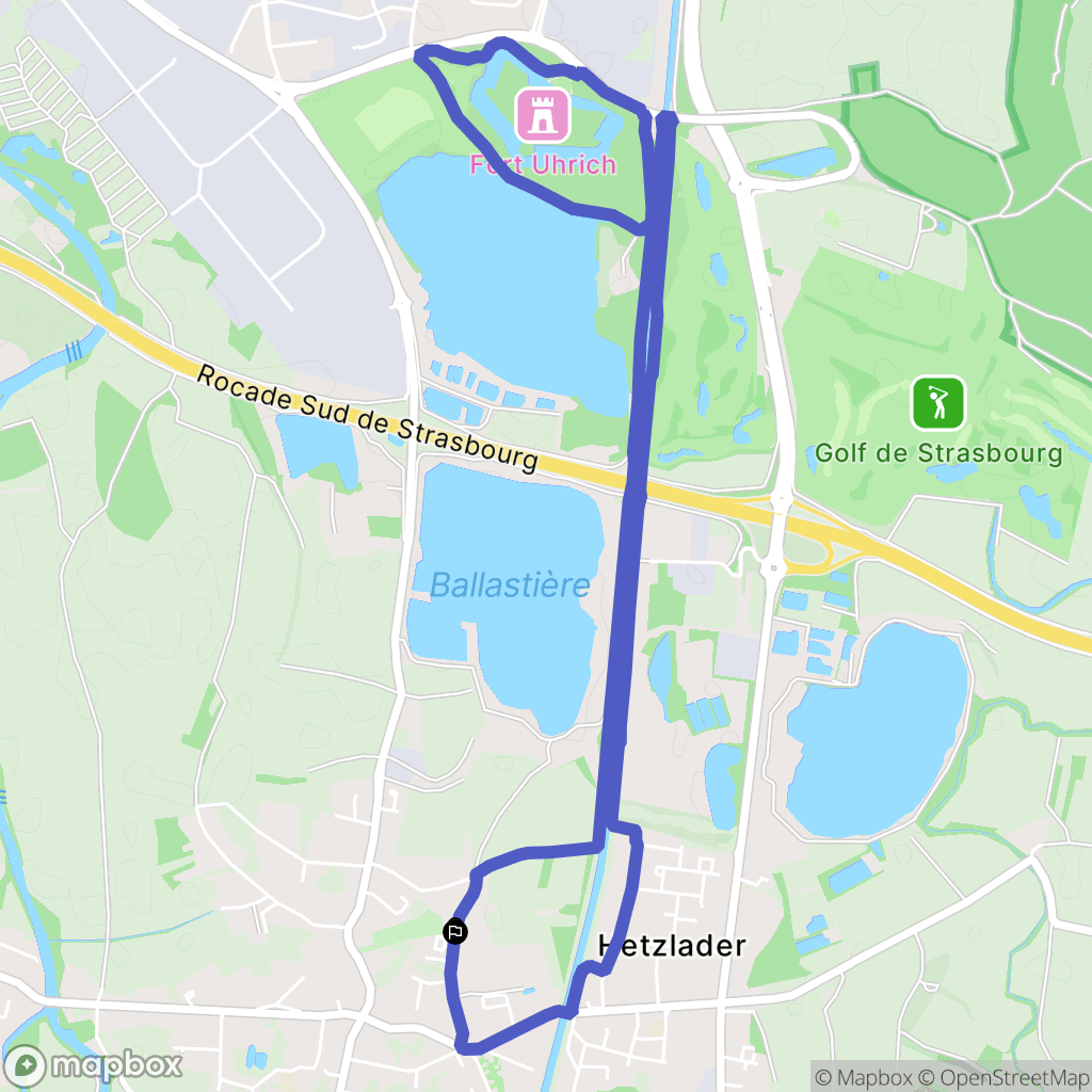 Eschau : carte du parcours de randonnée - France