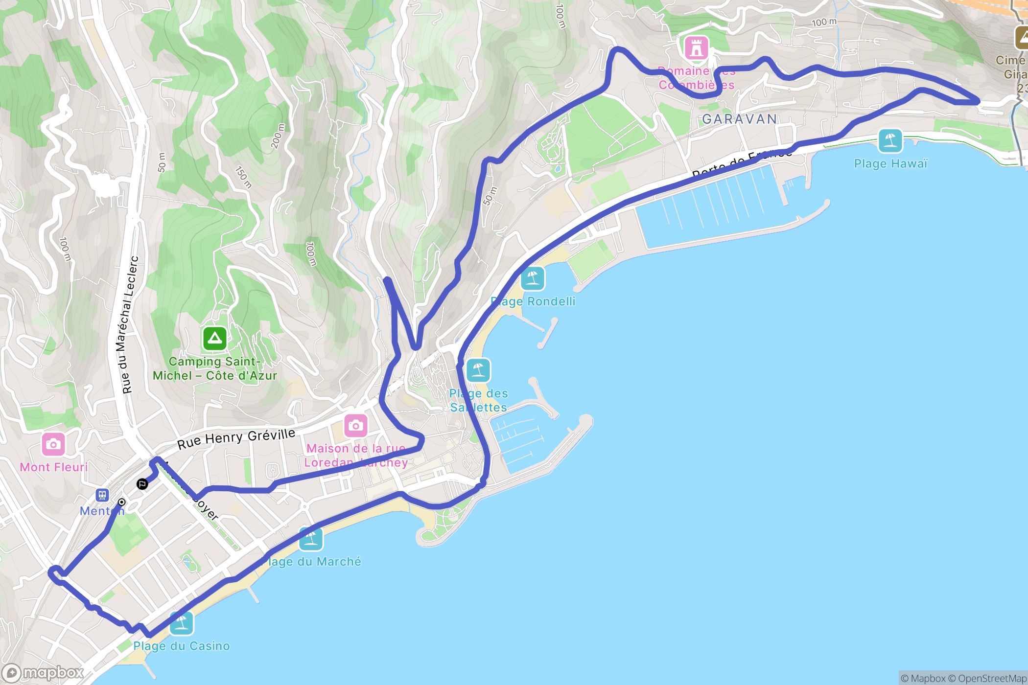Menton: routekaart voor buitenactiviteiten - France