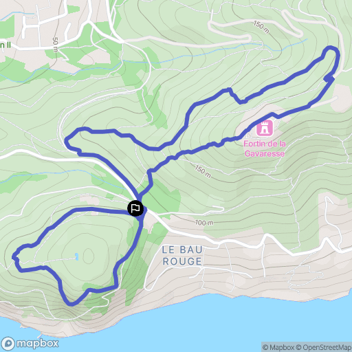 Le Pradet : carte du parcours de randonnée - France