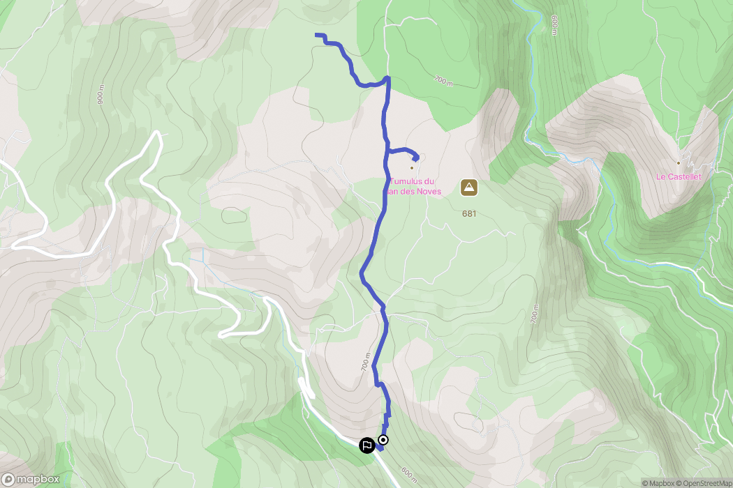 Vence : carte du parcours de randonnée - France