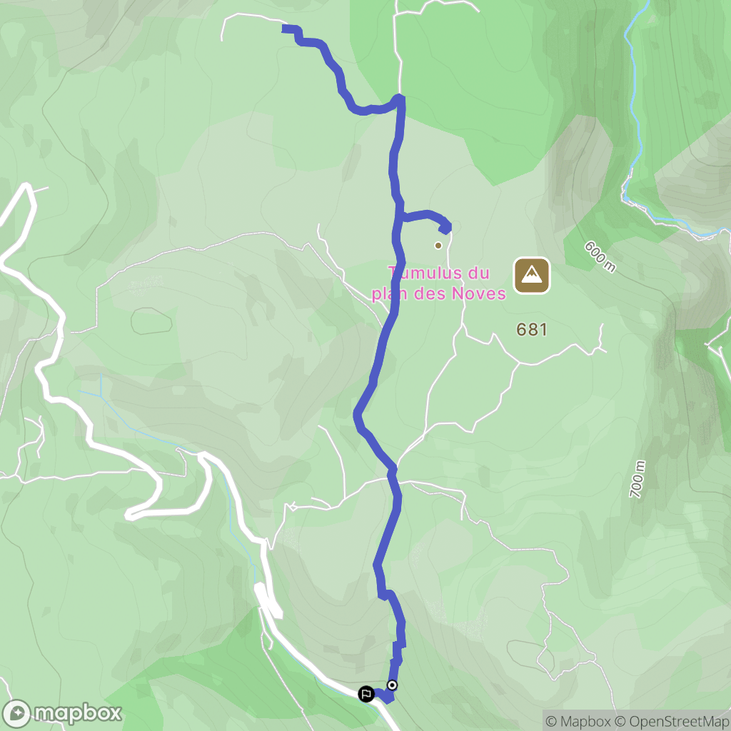 Vence : carte du parcours de randonnée - France