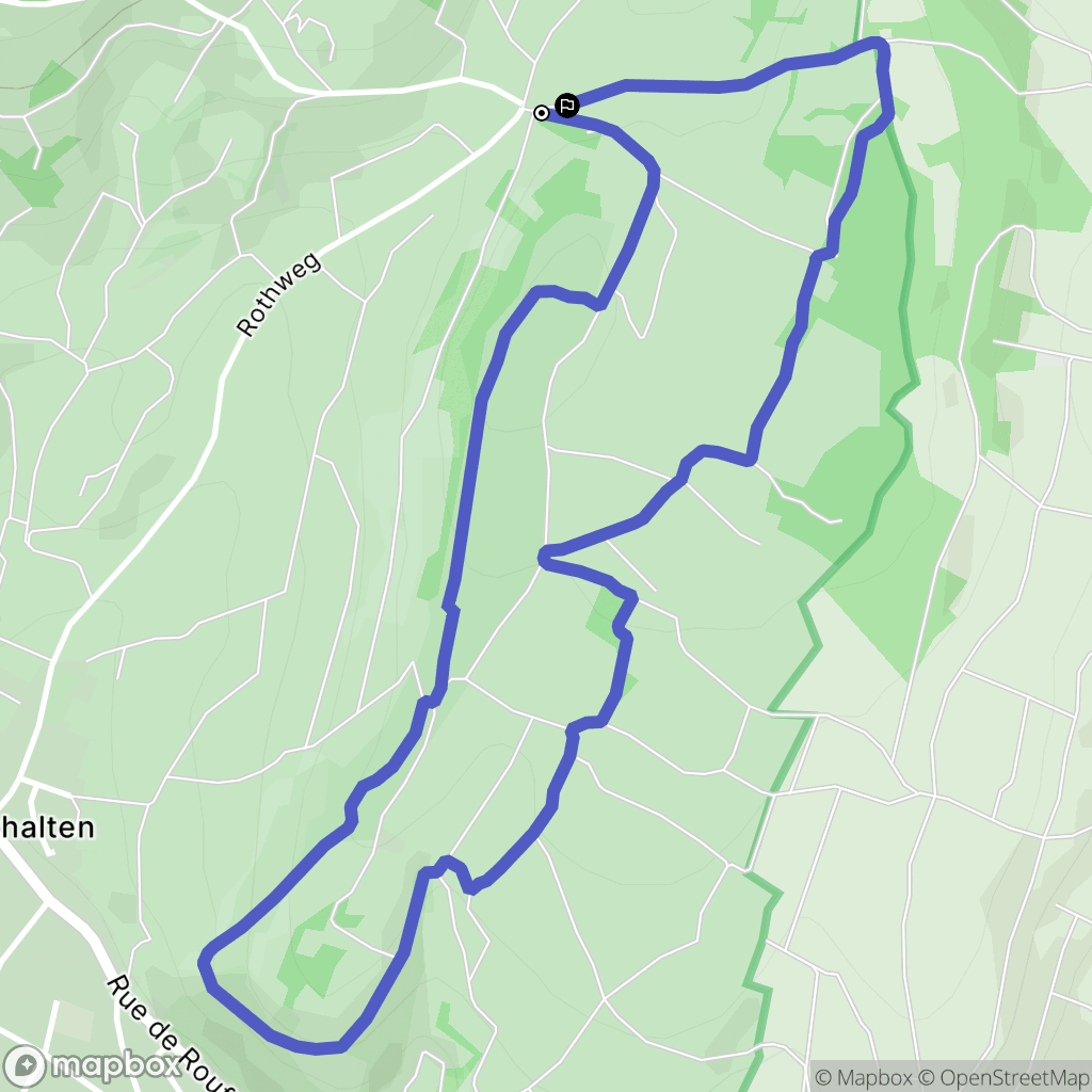 Westhalten : carte du parcours de randonnée - France