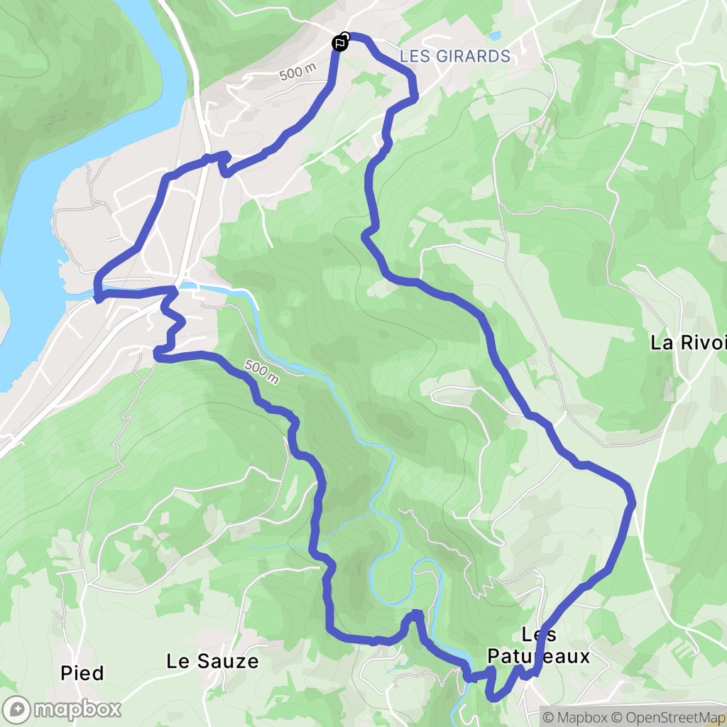 Saint-Paul-en-Cornillon : carte du parcours de randonnée - France