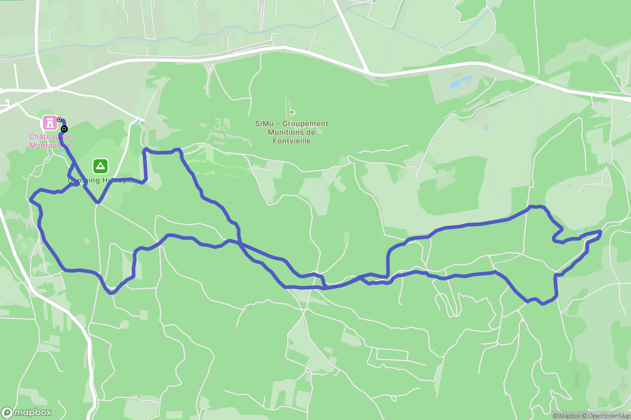 Fontvieille : carte du parcours de randonnée - France