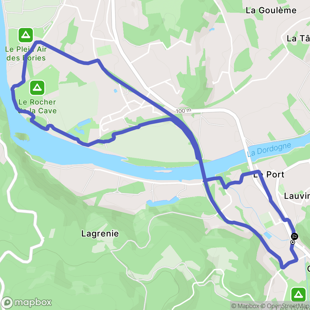 Groléjac : carte du parcours de randonnée - France