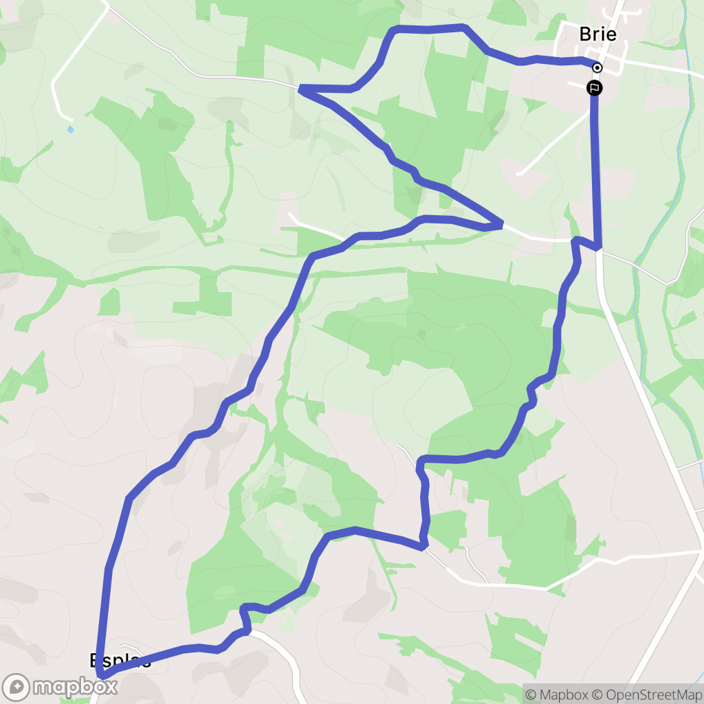 Brie : carte du parcours de randonnée - France