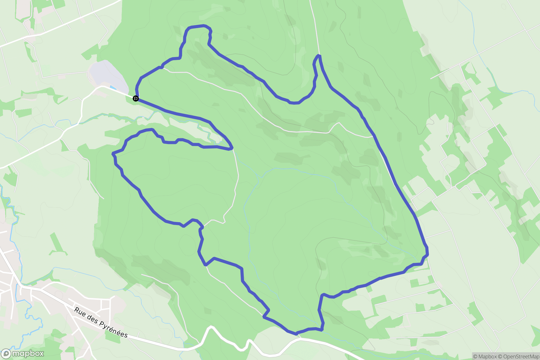 Bénéjacq : carte du parcours de randonnée - France