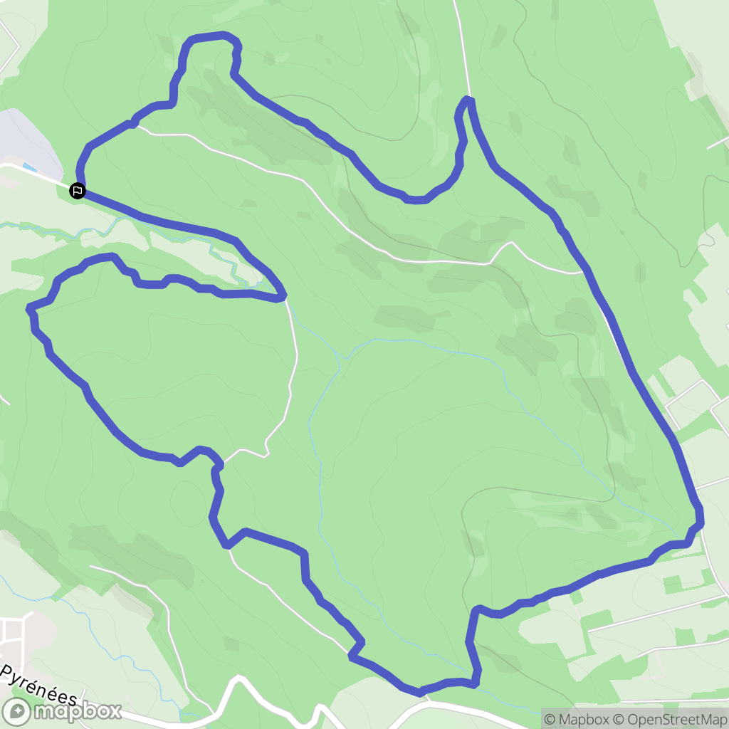 Bénéjacq : carte du parcours de randonnée - France