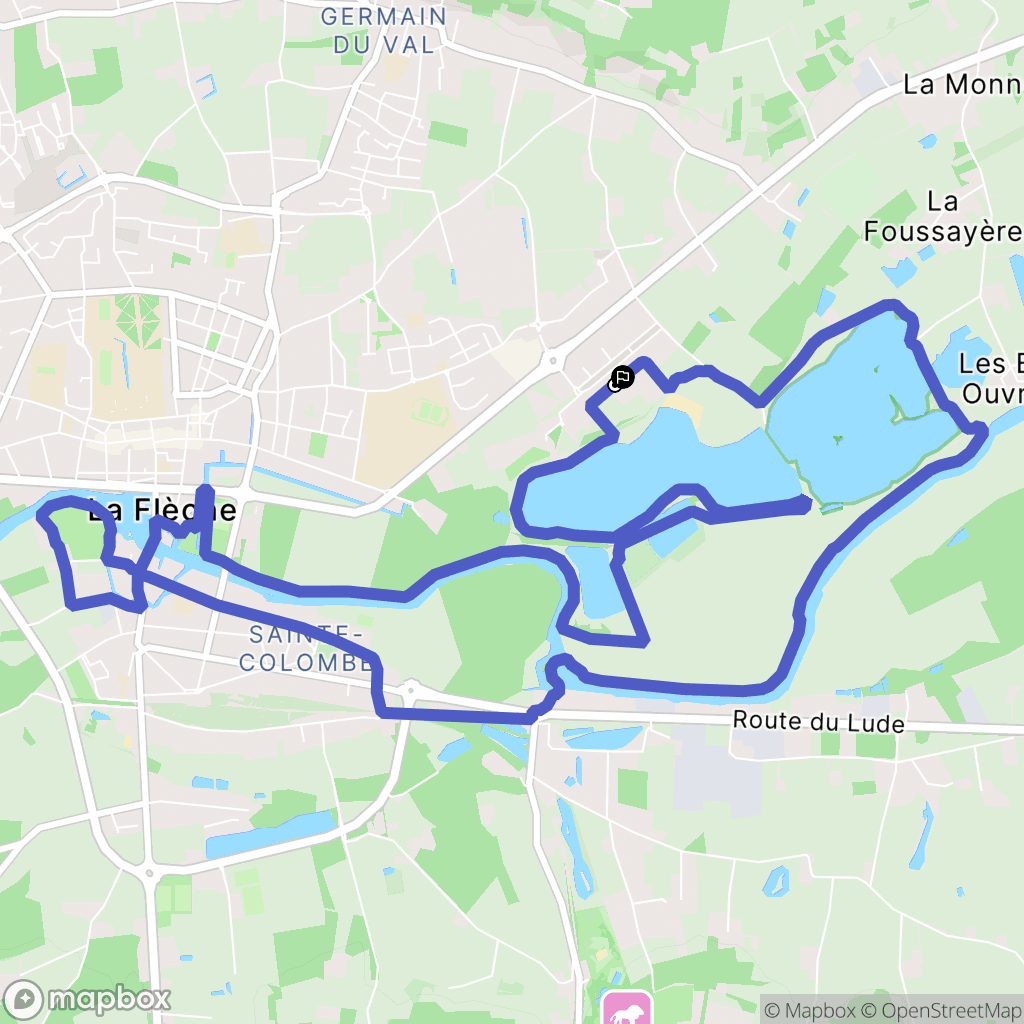 La Flèche : carte du parcours de randonnée - France