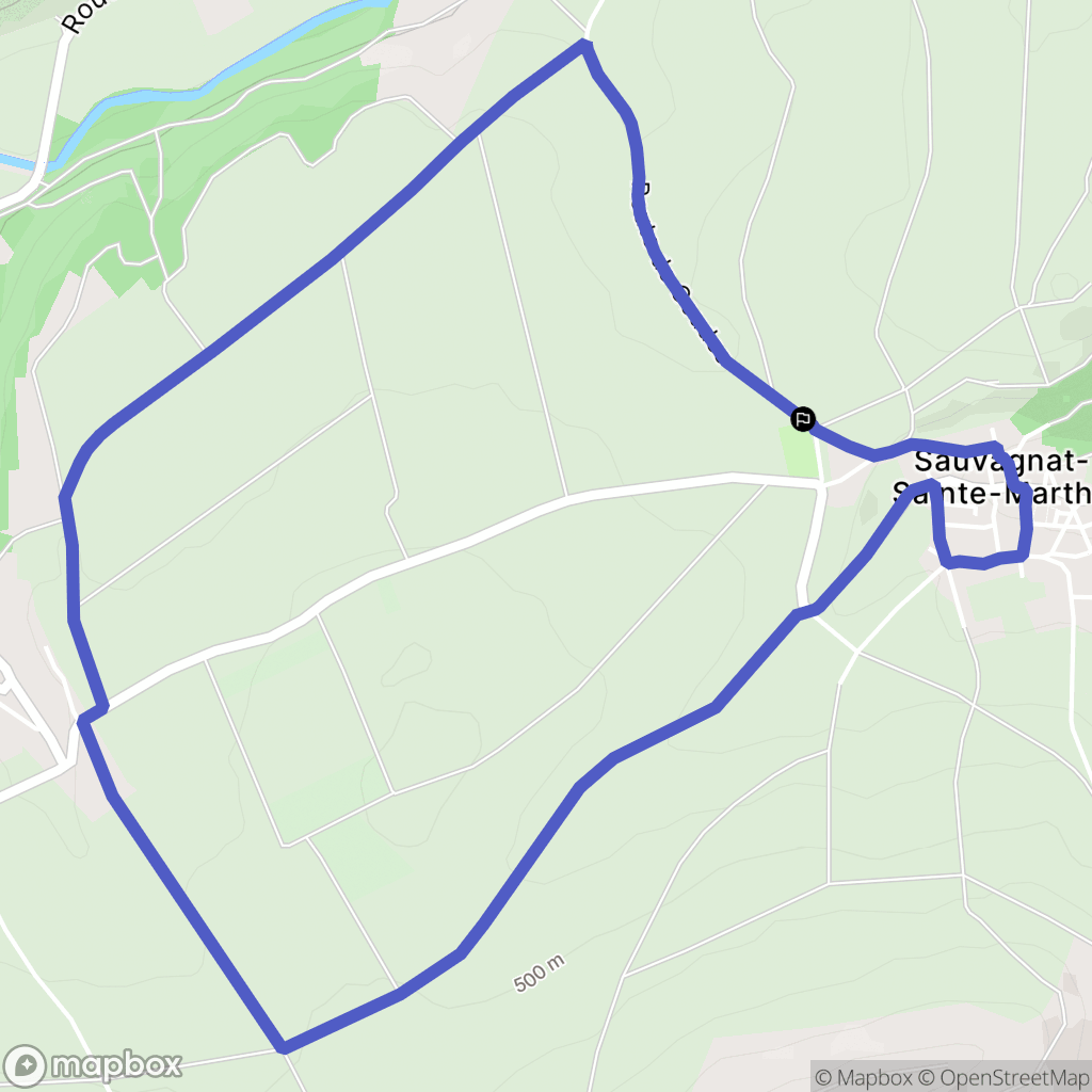 Sauvagnat-Sainte-Marthe : carte du parcours de randonnée - France