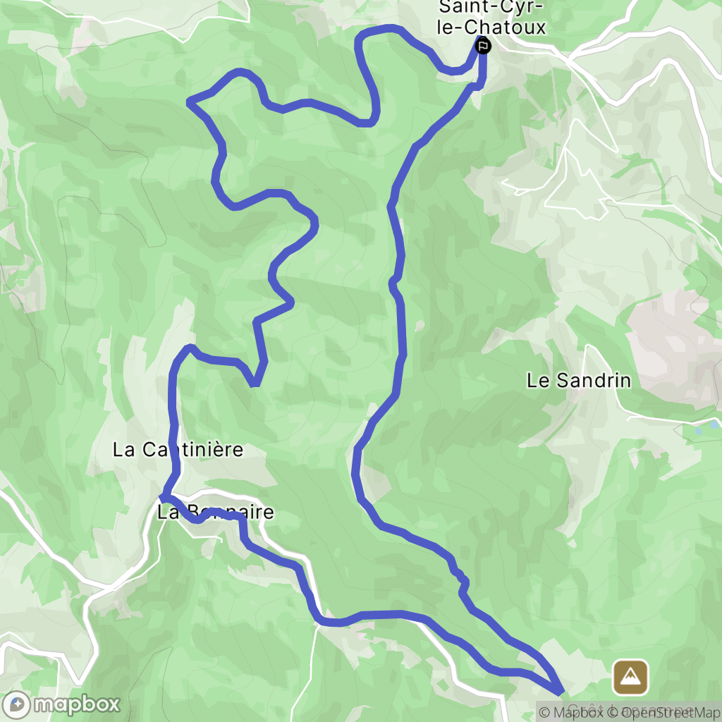 Saint-Cyr-le-Chatoux : carte du parcours de randonnée - France