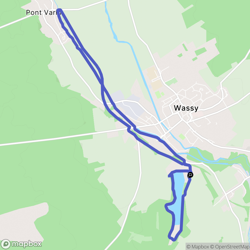 Wassy : carte du parcours de randonnée - France