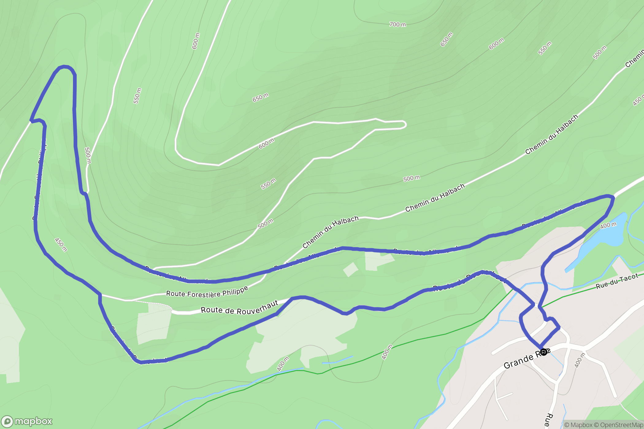 Luvigny : carte du parcours de randonnée - France